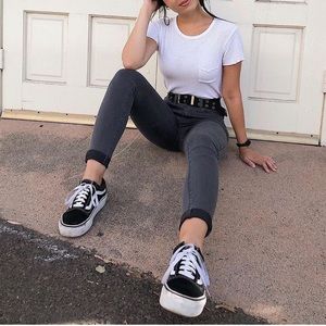 Jeans - Grey / Black High Waisted Jeans Jeans - Grey / Black High Waisted Jeans